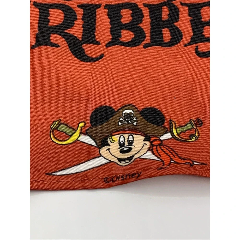 Walt DISNEY Pirates In The Caribbean MICKEY MOUSE Red Bandana Triangle Scarf DCL